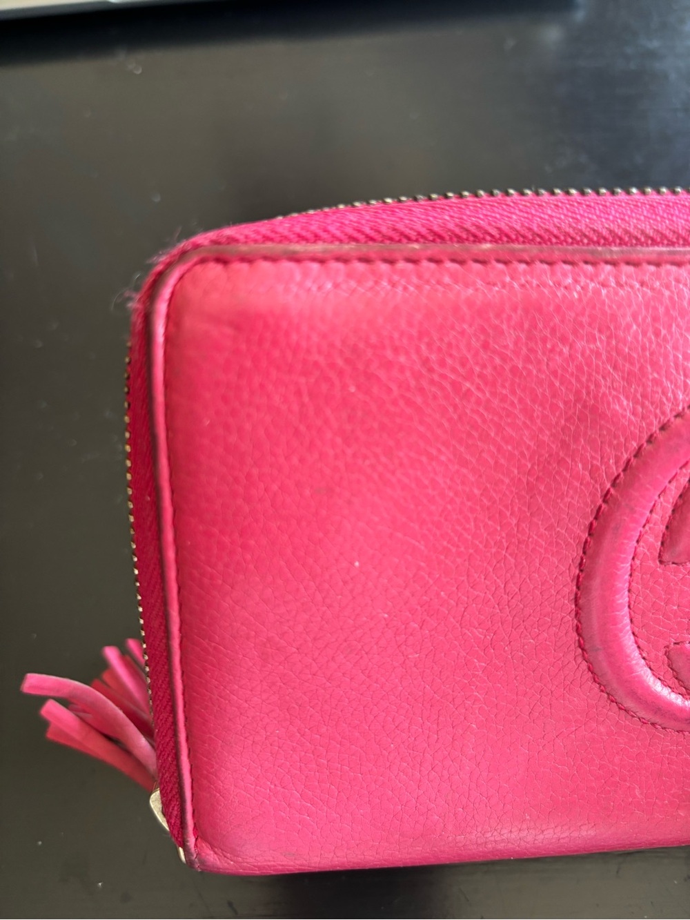 Gucci Pink Leather Zip-Around Wallet with Tassel - Picture 10 of 10